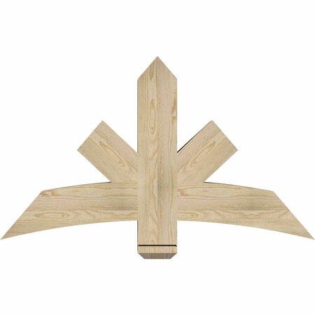 Ekena Millwork Alberta Rough Sawn Timber Gable Bracket, Douglas Fir, 48"W x 28"H x 6"D x 6"F, 14/12 Pitch GBW048X28X0606ALB00RDF